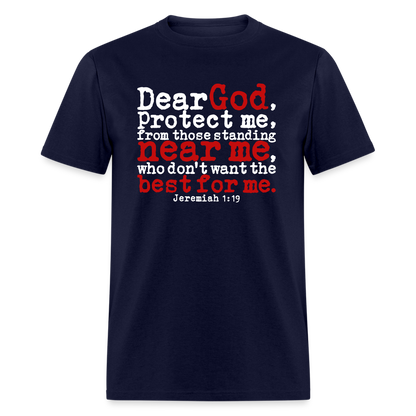 Dear God Protect Me - navy