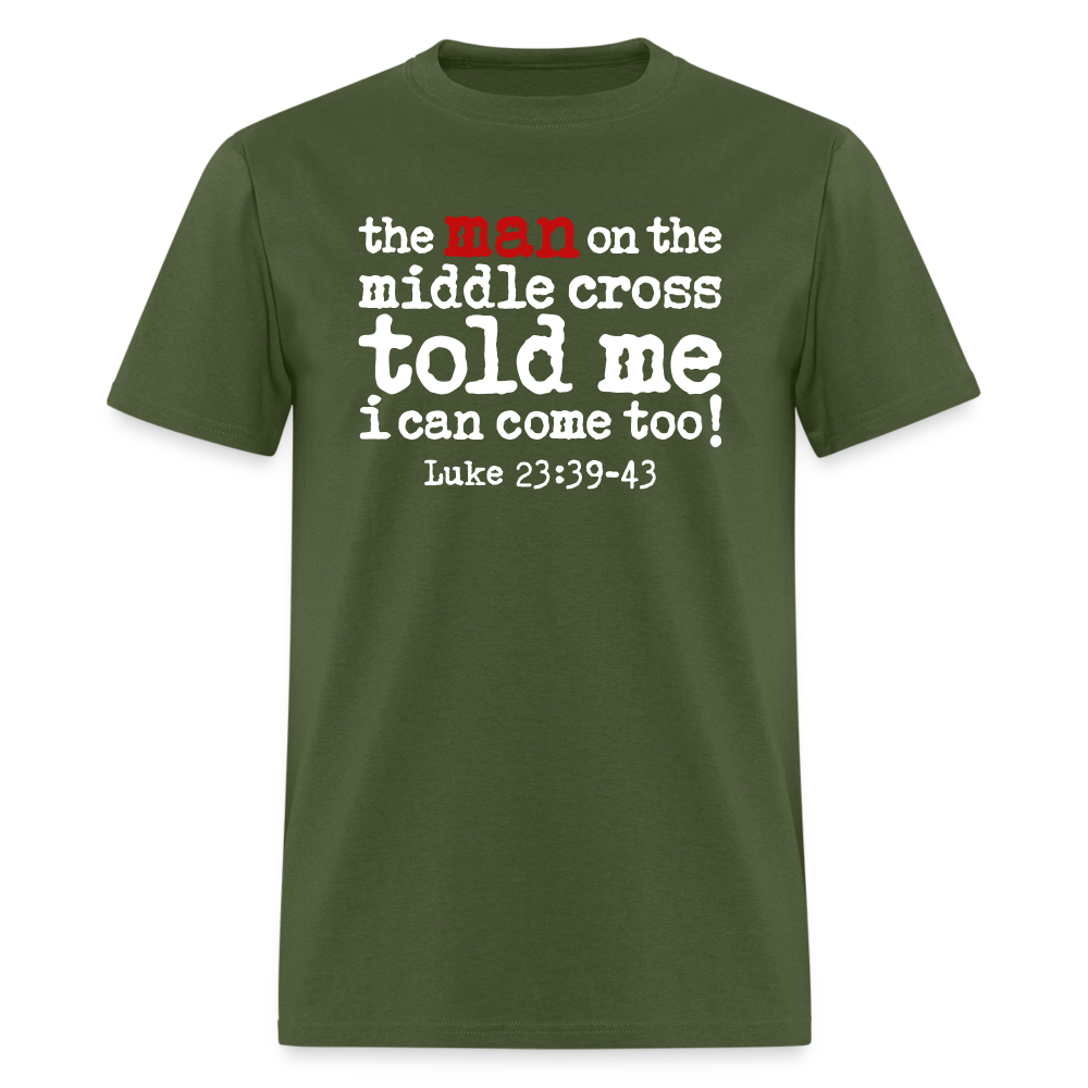 Man on the Middle Cross - military green