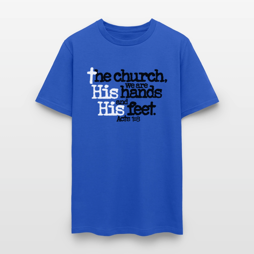 Church His Hands His Feet - royal blue