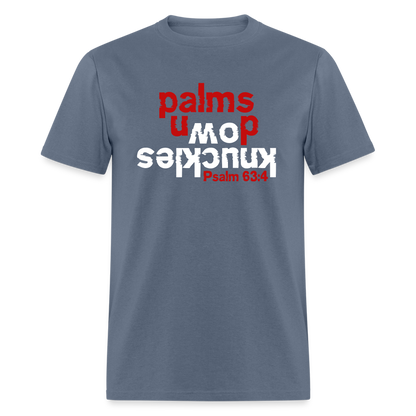 Knuckles Down Palms Up - denim