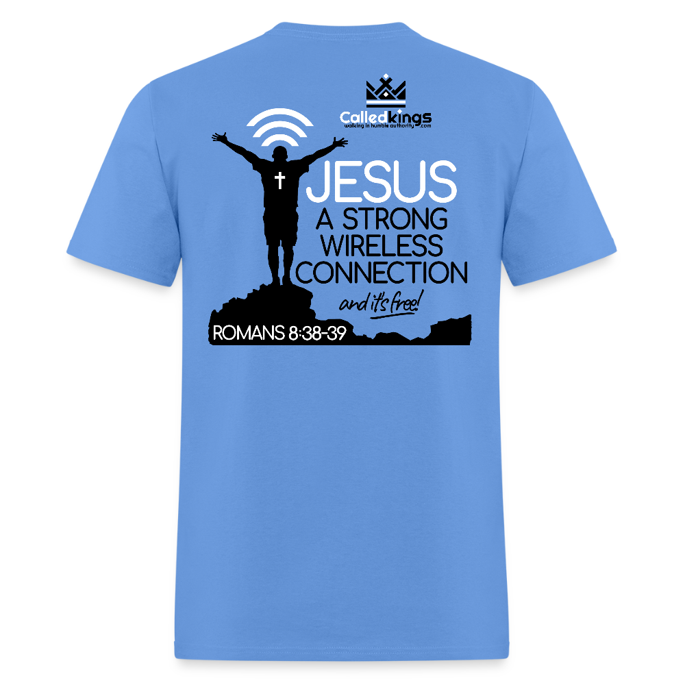 Jesus Strong Wireless Connection - carolina blue
