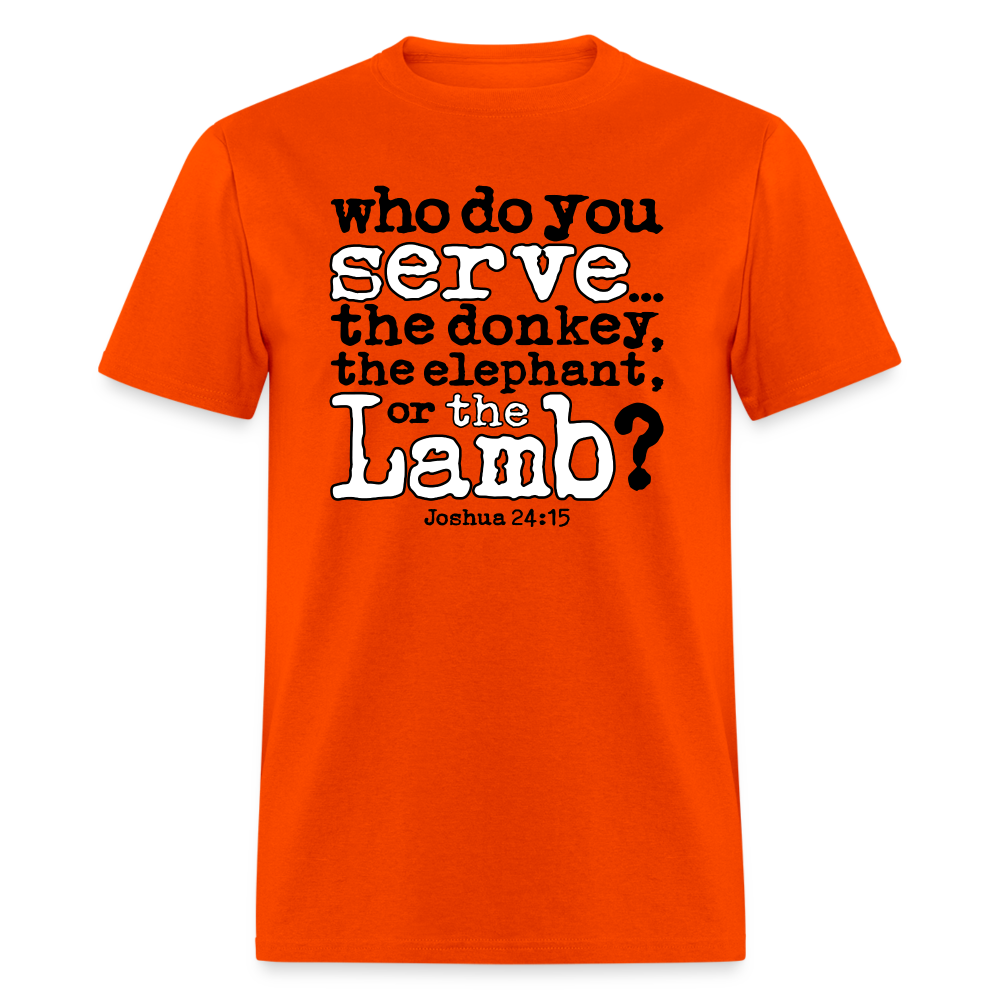 Donkey, Elephant, or Lamb - orange