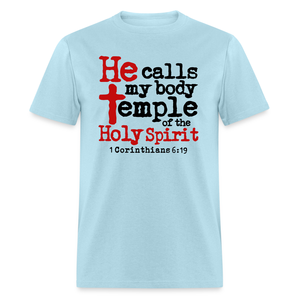 He Calls My Body Temple - powder blue
