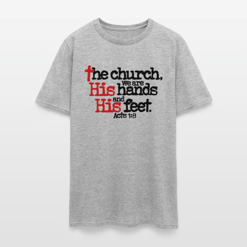 Church His Hands His Feet - heather gray