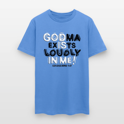 Godma Exixts Loudly In Me - carolina blue