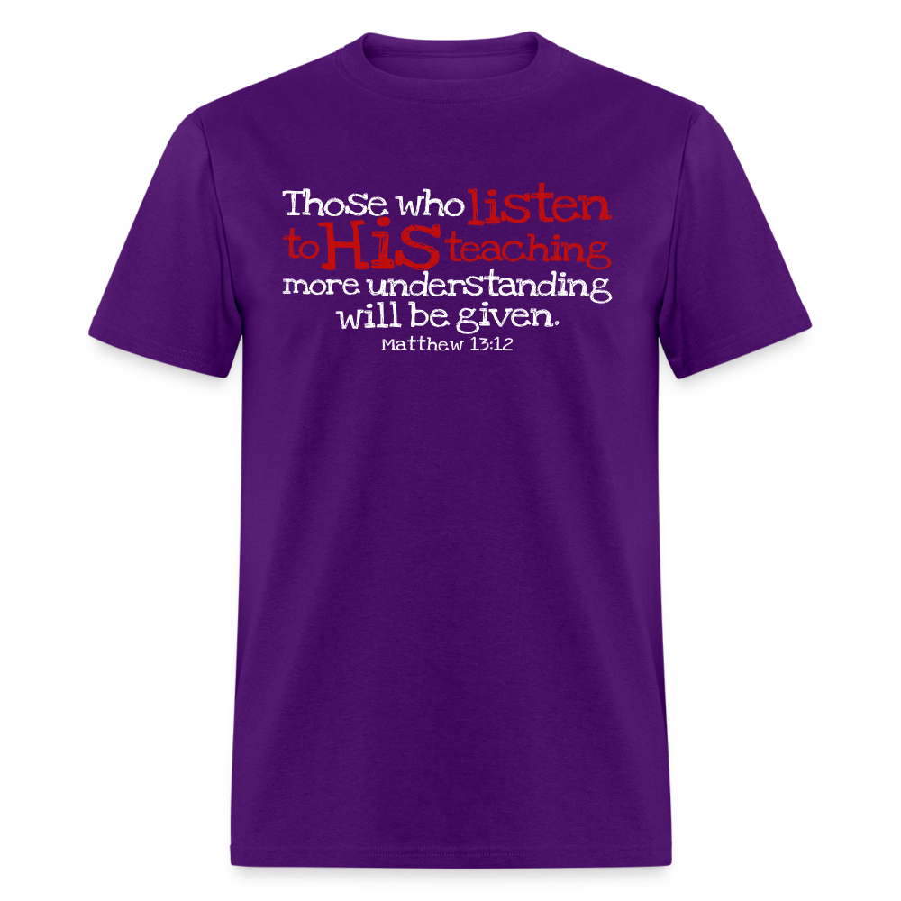 Listen to His Teaching - purple