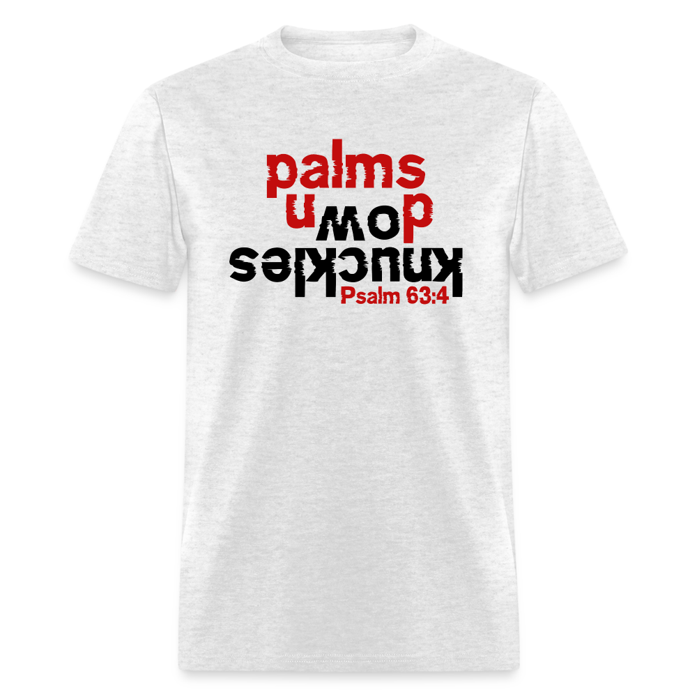 Knuckles Down Palms Up - light heather gray