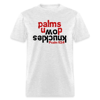 Knuckles Down Palms Up - light heather gray