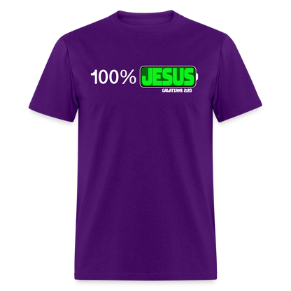 100% Jesus - purple