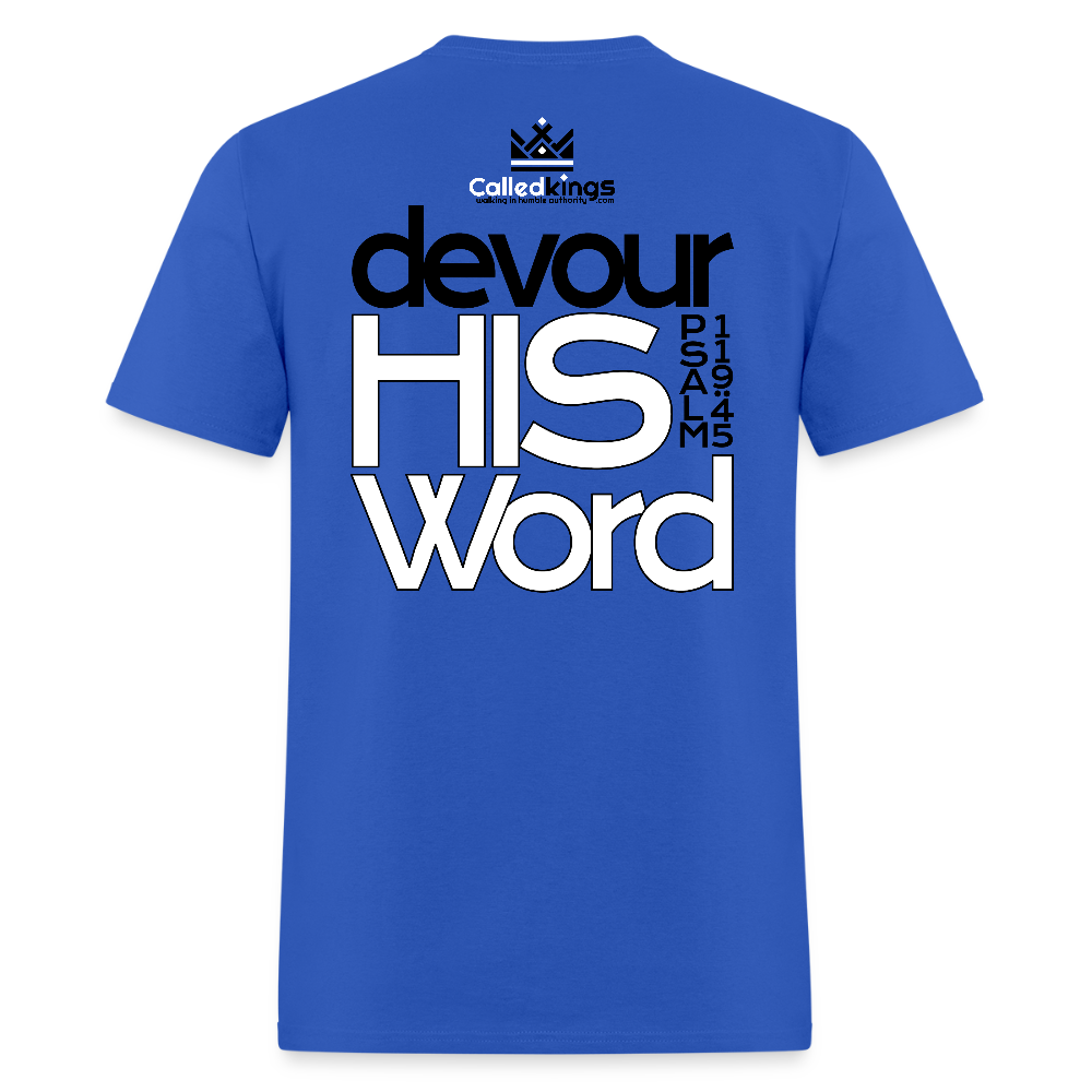WTBSF? Devour His Word - royal blue