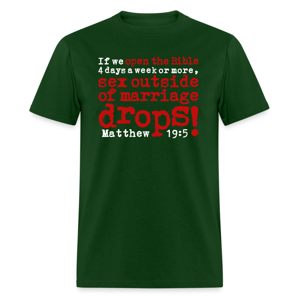 Open Bible Sex Outside of Marriage Drops - forest green